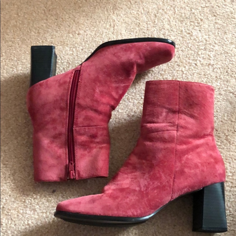 Chadwick’s Suede leather 3 inch heel boots.